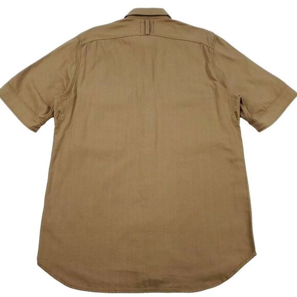 NWT G-STAR RAW Type C Straight Long Shirt S/S Short Sleeve Chambray Antelope NEW - Picture 2 of 2